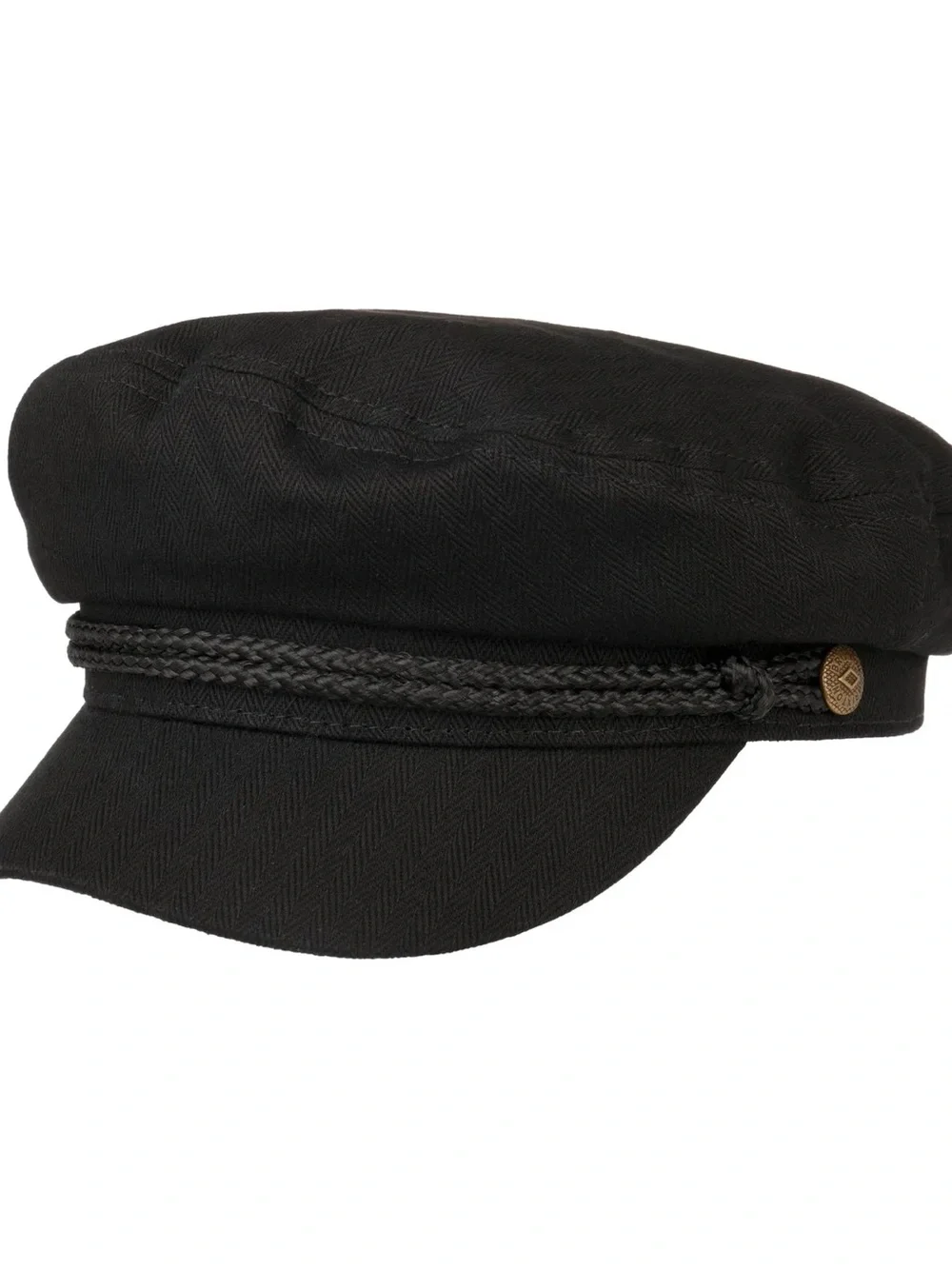 Brixton Classic Black Fisherman Cap with Braid Detail
